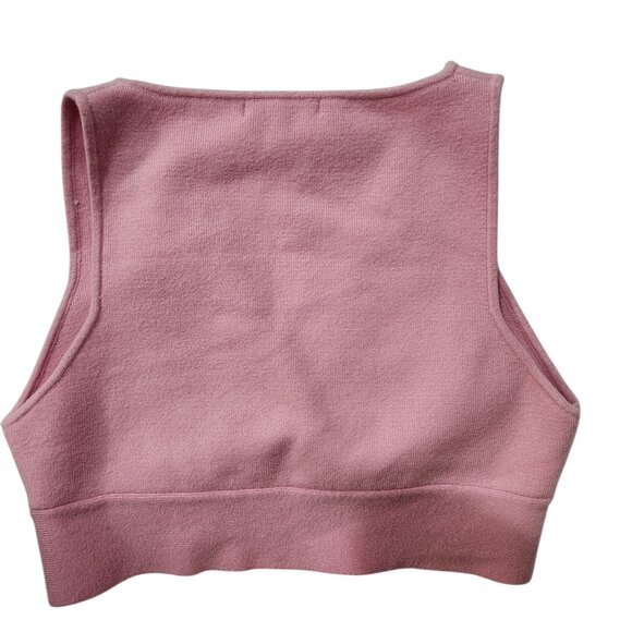 NWT Forvever 21 Women's Crop Top Pink Blush Size XL Stretch Sleeveless - Picture 2 of 4